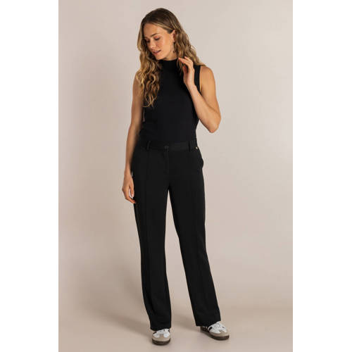 Ivy Beau wide leg high waist capri zwart afbeelding