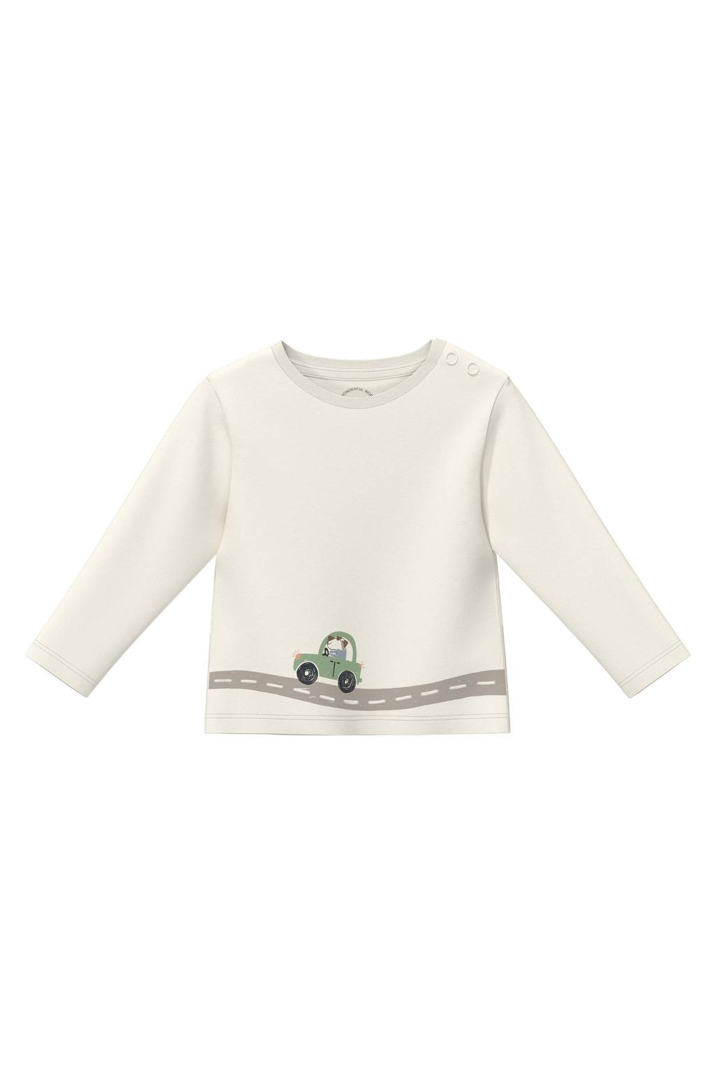 Ecru jongens s.Oliver longsleeve met lange mouwen