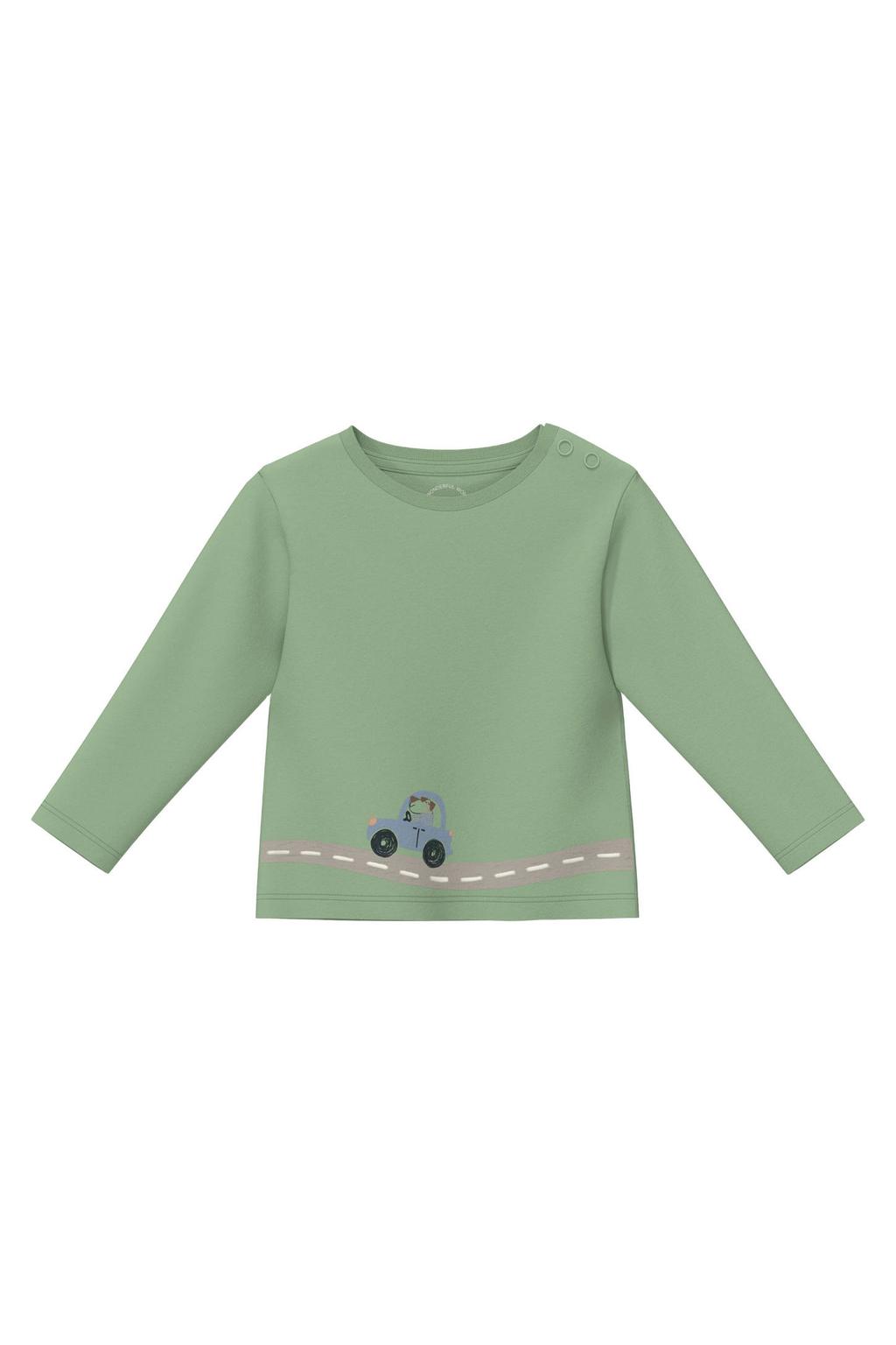 Lichtgroene jongens s.Oliver longsleeve met lange mouwen
