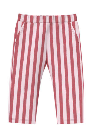 gestreepte casual broek roze