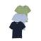 s.Oliver T-shirt - donkerblauw/lichtblauw/groen (set van 3)