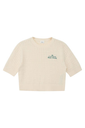 trui beige rib gebreid