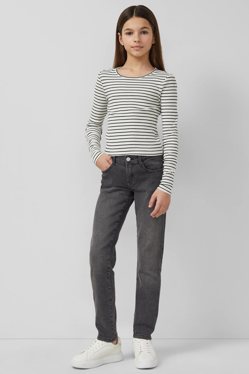 s.Oliver gestreepte longsleeve donkerblauw