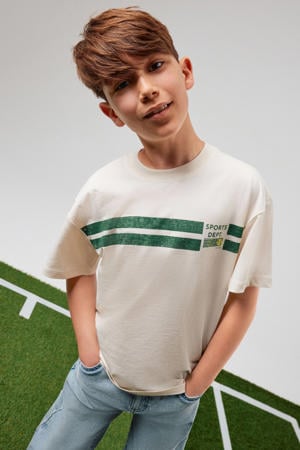T-shirt met backprint ecru