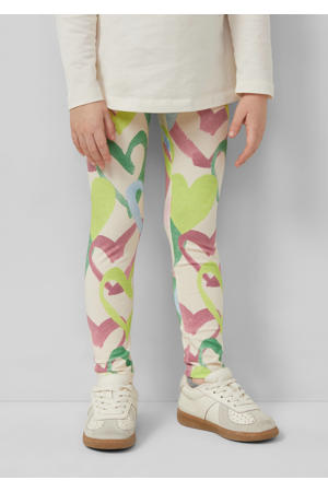 legging met hartjes ecru