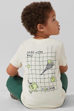 T-shirt met backprint ecru