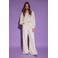 AMAYA Amsterdam kanten high waist broek ecru