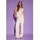 AMAYA Amsterdam wide leg regular waist broek ecru