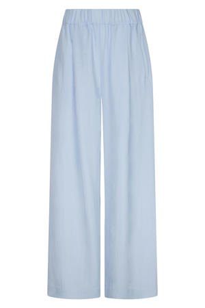 wide leg regular waist broek lichtblauw