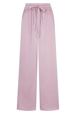 wide leg regular waist broek paars
