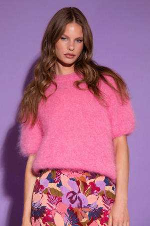 gebreide trui roze
