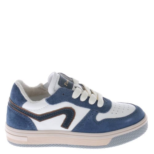 Pinocchio leren sneakers wit/blauw