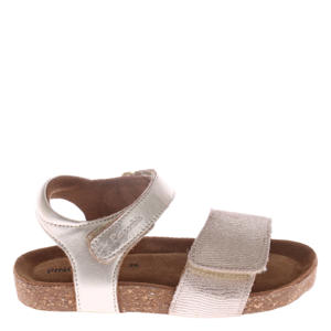 leren sandalen - champagne