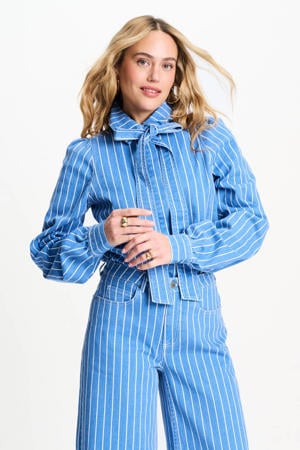 gestreepte blouse blauw