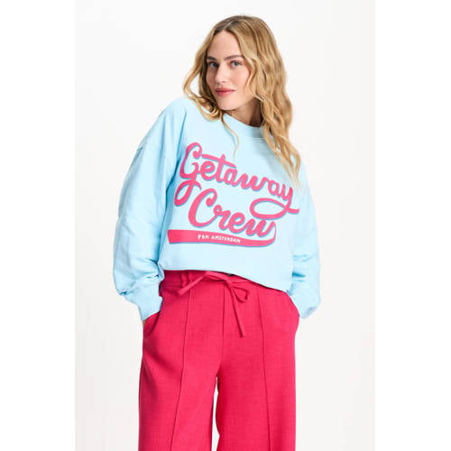 POM Amsterdam sweater lichtblauw afbeelding