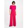 POM Amsterdam wide leg high waist broek roze