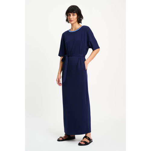 POM Amsterdam midi jurk donkerblauw afbeelding