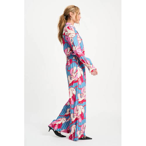 POM Amsterdam wide leg high waist broek multi afbeelding