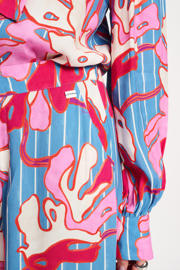 thumbnail: POM Amsterdam wide leg high waist broek multi