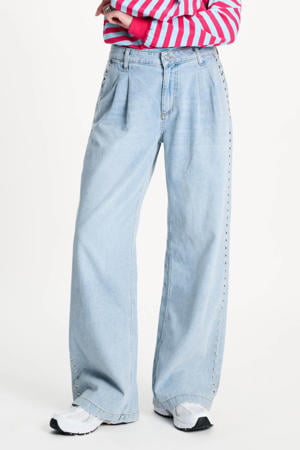 loose fit jeans light blue denim