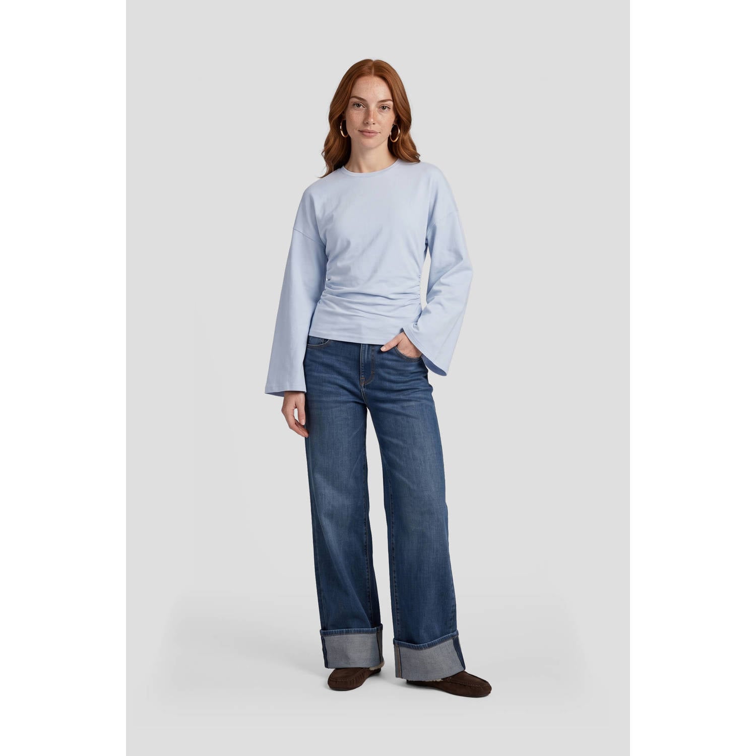 Anytime high waist wide leg jeans dark blue