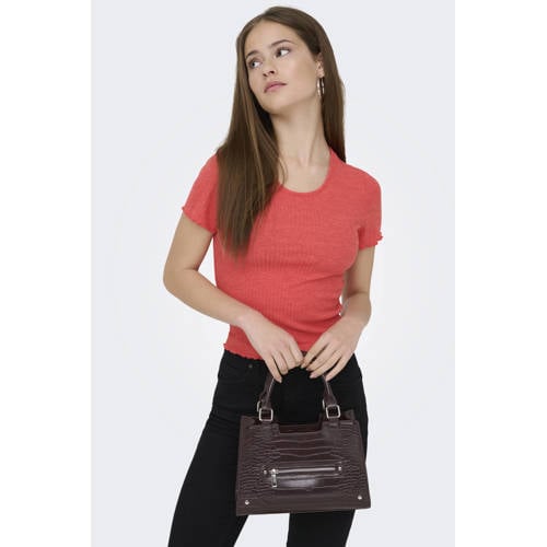 ONLY cropped top rib gebreid afbeelding