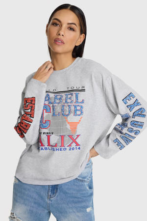 longsleeve grijs met glitter
