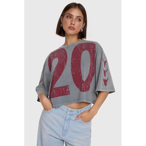 Alix the Label T-shirt met backprint grijs afbeelding