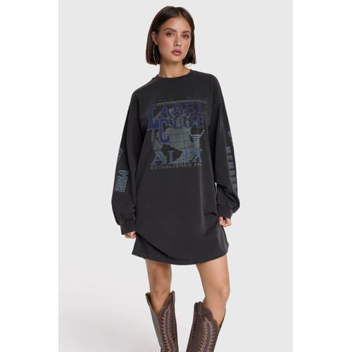 Alix the Label t-shirtjurk antraciet afbeelding