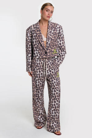 straight regular waist broek bruin