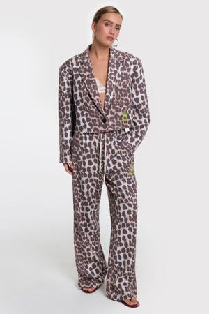 straight regular waist broek bruin