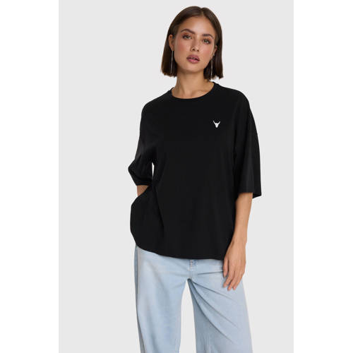 Alix the Label T-shirt met backprint zwart afbeelding
