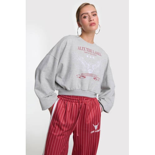 Alix the Label sweater met backprint grijs afbeelding