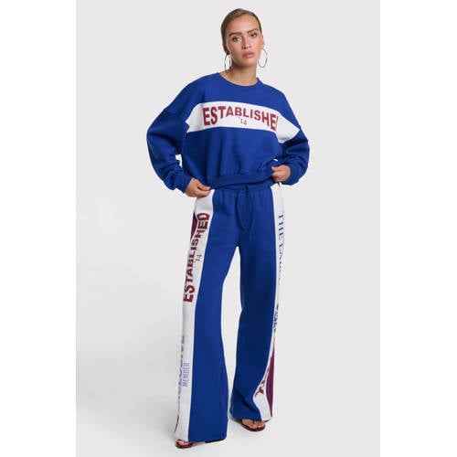 Alix the Label wide leg regular waist broek blauw afbeelding