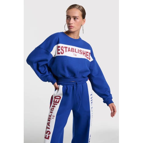 Alix the Label sweater met backprint blauw afbeelding