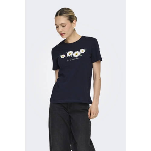 ONLY T-shirt donkerblauw afbeelding