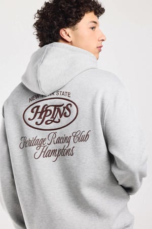 hoodie met backprint grijs