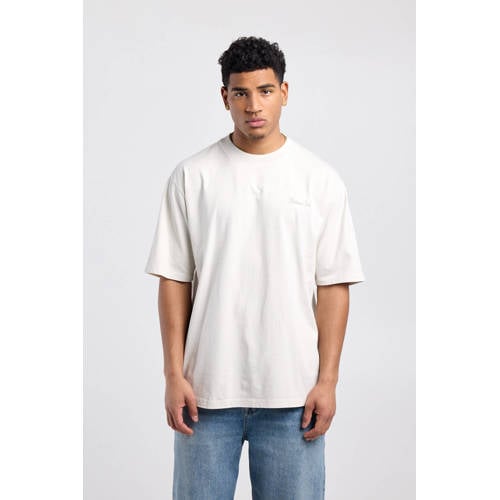 America Today relaxed T-shirt met backprint ecru afbeelding