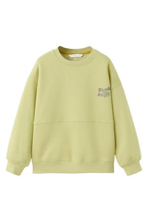 sweater met backprint geel