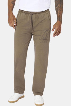 regular joggingbroek Plus Size bruin