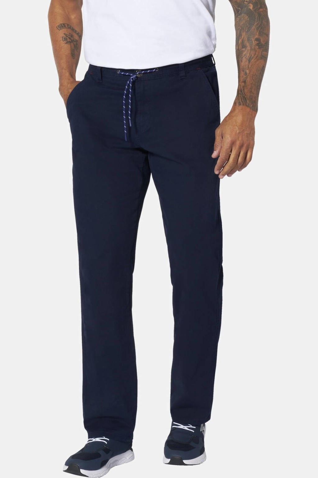 Jan Vanderstorm GJORVALD loose casual broek Plus Size donkerblauw