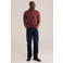 WE Fashion slim polo donkerrood