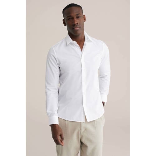 WE Fashion regular casual overhemd wit afbeelding