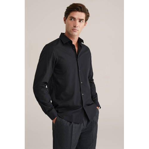 WE Fashion regular casual overhemd zwart afbeelding