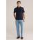 WE Fashion slim polo donkerblauw