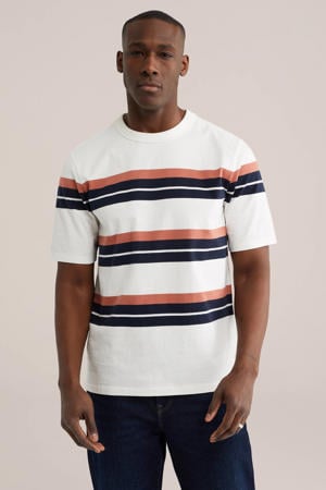 relaxed gestreepte T-shirt wit