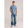 WE Fashion regular polo blauw