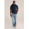 WE Fashion regular polo donkerblauw