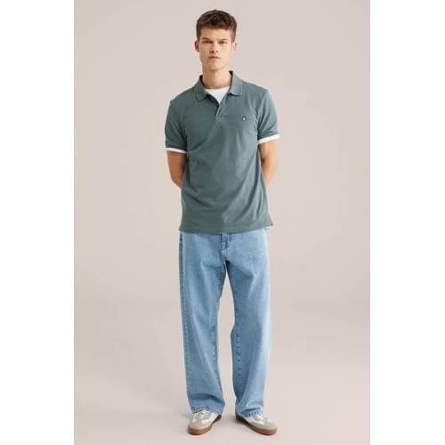 WE Fashion regular polo groen afbeelding