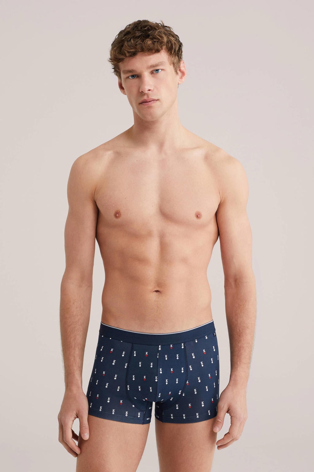WE Fashion boxershort donkerblauw